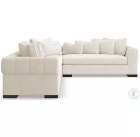 Edge Cream 3 Piece Sectional