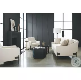 Modern Artisan Remix Creme Performance Fabric Sofa