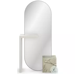 Monaco Lucent Bronze Metallic And Almond Milk Floor Mirror