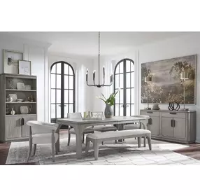 Braelyn Beige Upholstered Dining Bench