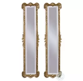 Helena Stunning Gold Leaf Rectangular 2 Panel Mirror