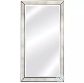 Beaded Antique Rectangular Floor Mirror