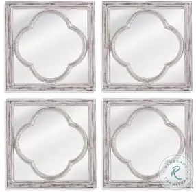 Sutter Distressed White Wall Mirror