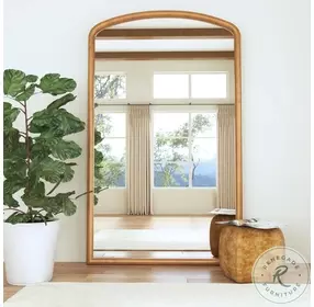 Brookings Antique Gold Leaf Floor Mirror