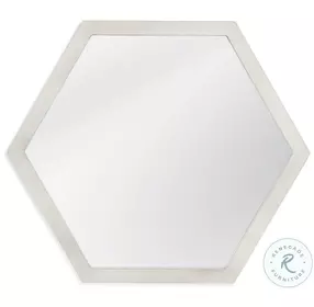 Dunn Silver Leaf Hexagonal Wall Mirror