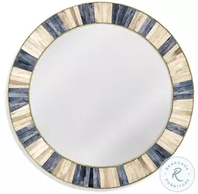 Keena Ivory Blue Wall Mirror