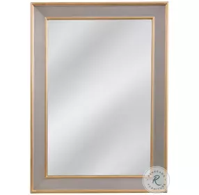 Doubled Antique Gold And Silver Leaf Wall Mirror