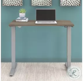 Move 40 Modern Hickory 48" Small Electric Height Adjustable Standing Desk