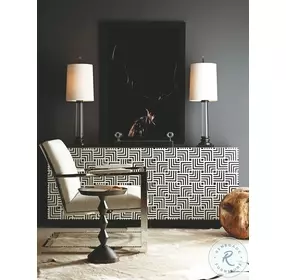 Mirabelle Black Nickel Round Chairside Table