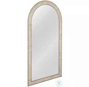 Halsey Cream And Natural Floor Mirror