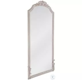 Coltrane Distressed White Floor Mirror