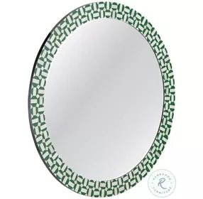 Alanis Green And Cream Wall Mirror
