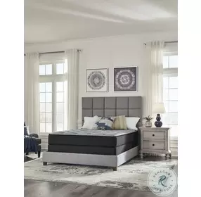 Comfort Plus Grey Twin Size Mattress with Foundation