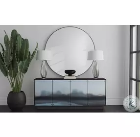 Eltham Matte Black Wall Mirror