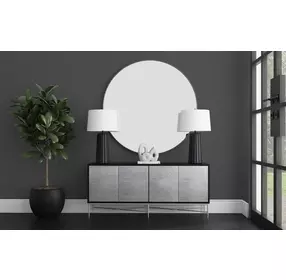 Eltham Ant Gold Round Wall Mirror