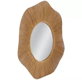Althea Natural Round Wall Mirror