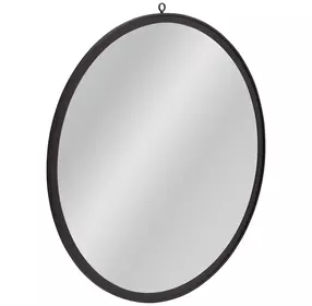 Deneb Matte Black Round Wall Mirror