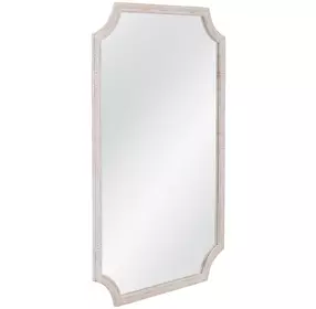 Hendrix Distressed White Rectangular Wall Mirror