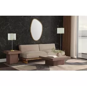 Margot Warm Gold Bronze Free Form Wall Mirror
