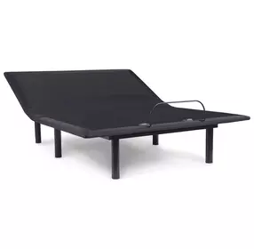 Head Up Only Foundation Charcoal Gray King Adjustable Head Base with USB Charging