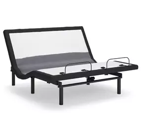 Best Base with Lumbar and Audio Charcoal Gray King Adjustable Base