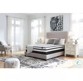 Chime Hybrid 10" White Medium California King Mattress with Foundation