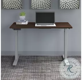 Move 60 Black Walnut 48" Electric Adjustable Height Desk With Cool Grey Metallic Base