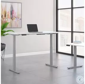 Move 60 Series White 60" Adjustable Height Standing Desk