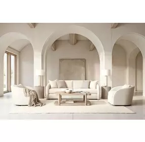 Antibes Warm Roz and Pumice Accent Table