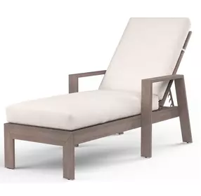 Laguna Canvas Natural 77" Outdoor Chaise Lounge