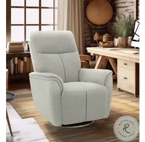 Mable Maze Dove Swivel Triple Power Recliner with Power Headrest And Lumbar