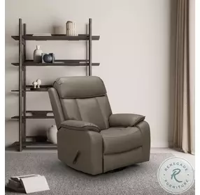Mac Lynn Smokey Gray Swivel Glider Recliner
