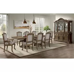 Denali Walnut 5 Door Server and Hutch with LED