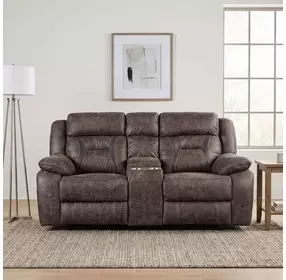 Madrona Dark Brown 75" Double Reclining Loveseat