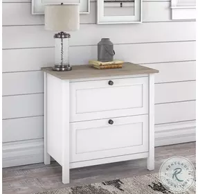 Mayfield Shiplap Gray And Pure White 2 Drawer Lateral File Cabinet