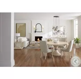 Nouveau Chic Sand Silk Linen Host Chair Set Of 2