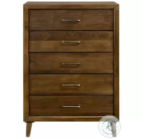 Zuma Walnut 5 Drawer Chest