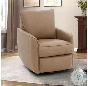 Maple Seville Fawn Swivel Power Recliner
