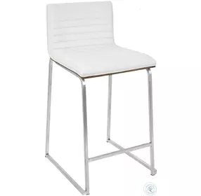 Mara Walnut And White Counter Stool Set of 2