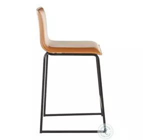 Mara Camel And Black Metal Counter Height Stool Set Of 2