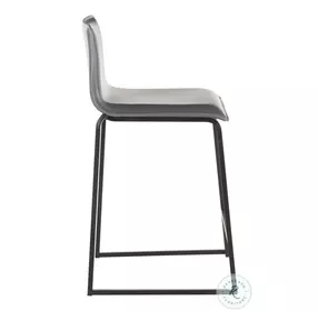 Mara Grey And Black Metal Counter Height Stool Set Of 2