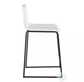 Mara White And Black Metal Counter Height Stool Set Of 2