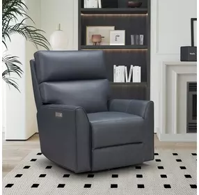Marah Santa Fe Ocean Leather Triple Power Recliner with USB Charging