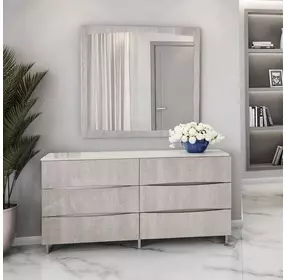 Marin Greige 6 Drawer Dresser