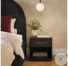 Marlow Black Wood Nightstand