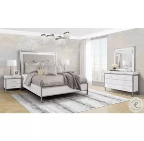 Marquee Cloud White King Platform Bed