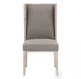 Martin LiveSmart Peyton Slate And Natural Gray Performance Fabric Wing Back Chair Set Of 2