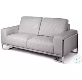 Mia Bella Light Gray Loveseat