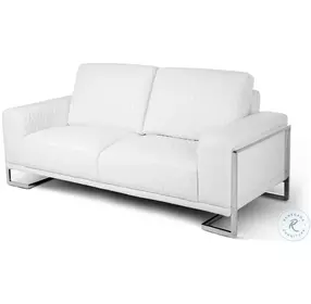 Mia Nova White Loveseat