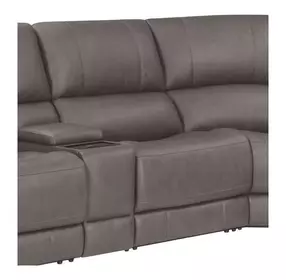 Belmont Autumn Fog Leather Armless Chair